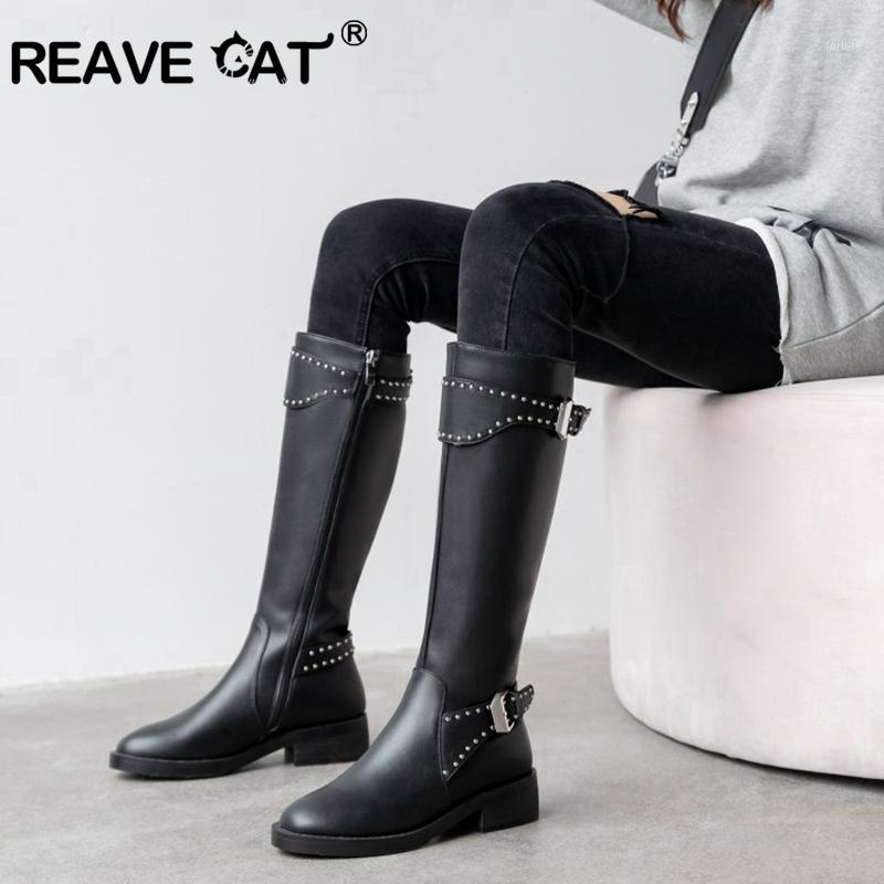 REAVECAT Winter Motorcycle Knee-high boots Round toe Chunky heel Genuine Leather Zip Rivet Big size 34-42 Black Club Party A31121, Black velvet
REAVECAT Winter Motorcycle Knee-high boots Round toe Chunky heel Genuine Leather Zip Rivet Big size 34-42 Black Club Party A31121, Black velvet