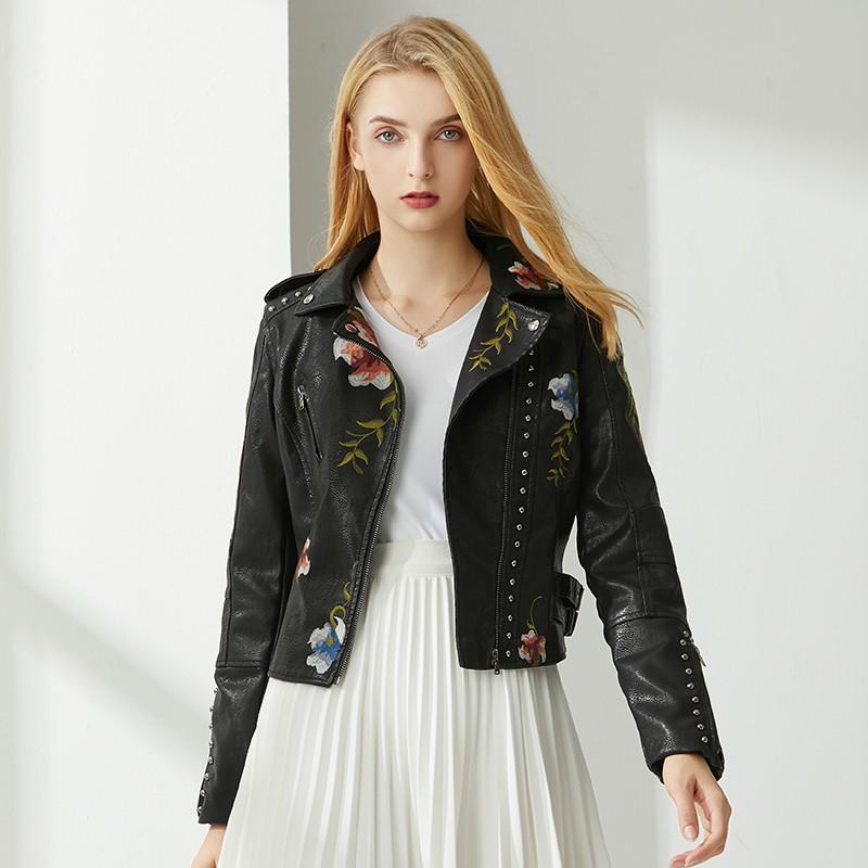 Ailegogo New Autumn Women Floral Print Embroidery Faux Leather Jacket Streetwear Punk Style Pu Biker Turn Down Collar Black Coat, Beige
Ailegogo New Autumn Women Floral Print Embroidery Faux Leather Jacket Streetwear Punk Style Pu Biker Turn Down Collar Black Coat, Beige