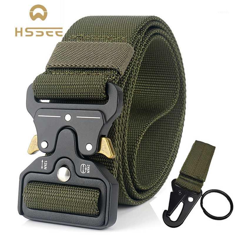 HSSEE 4.5cm Heavy Men's Tactical Belt + Standard Nylon Tactical Buckle 125cm Adjustable Real Nylon Army Belt Hard Metal1, Black
HSSEE 4.5cm Heavy Men's Tactical Belt + Standard Nylon Tactical Buckle 125cm Adjustable Real Nylon Army Belt Hard Metal1, Black