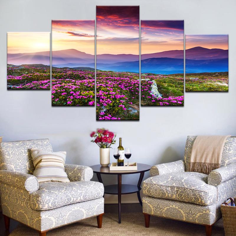 5pcs HD Printing Canvas Painting Prairie Flowers Hill Sunset Art Group Home Decor Wall Poster Modular Photos
5pcs HD Printing Canvas Painting Prairie Flowers Hill Sunset Art Group Home Decor Wall Poster Modular Photos