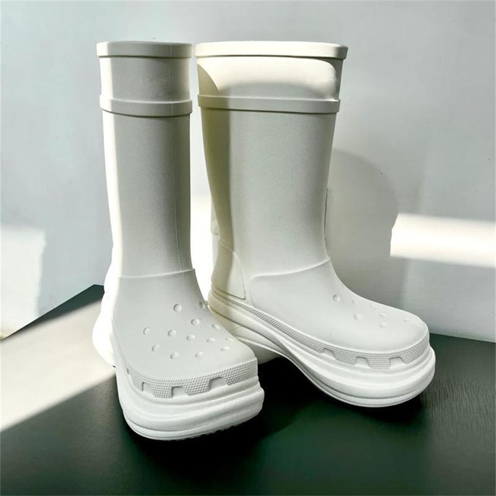 Luxury Designers Women Paris Rain Boots England Style Waterproof Welly Rubber Water Rains Shoes Fashion Outdoor Casual Shoes Platform Rainboots от DHgate WW