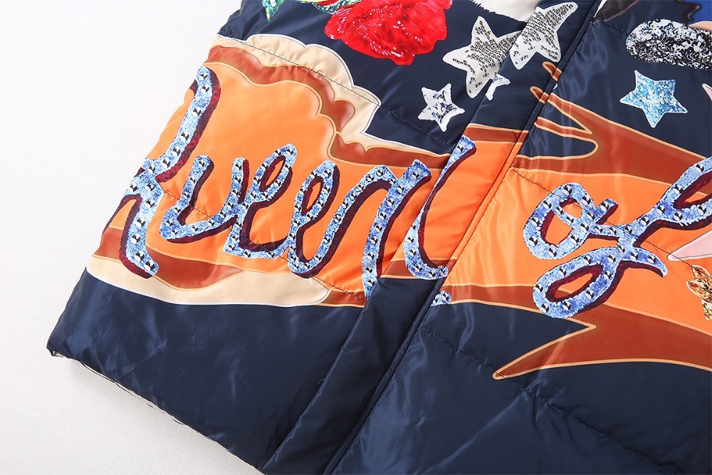 High quality new Temperament Fashion Loose parka Print Vintage X-Long women down winter coat Warm Jacket Female Overcoat 201017
