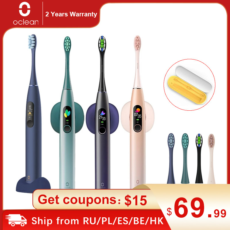 Global Version Oclean x pro Sonic Electric Toothbrush Adult IPX7 2-in-1 Charger Holder Color Touch Screen Toothbrush Fast Charge
Global Version Oclean x pro Sonic Electric Toothbrush Adult IPX7 2-in-1 Charger Holder Color Touch Screen Toothbrush Fast Charge