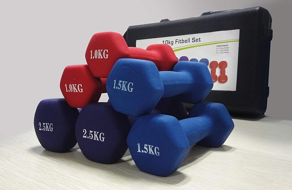 Dumbbells Set with Storage Box 10KG Hand Dumbell 1kg 1.5kg 2kg for Fitness Exercis dumbell set weights for fitness dumbbels, Black
Dumbbells Set with Storage Box 10KG Hand Dumbell 1kg 1.5kg 2kg for Fitness Exercis dumbell set weights for fitness dumbbels, Black