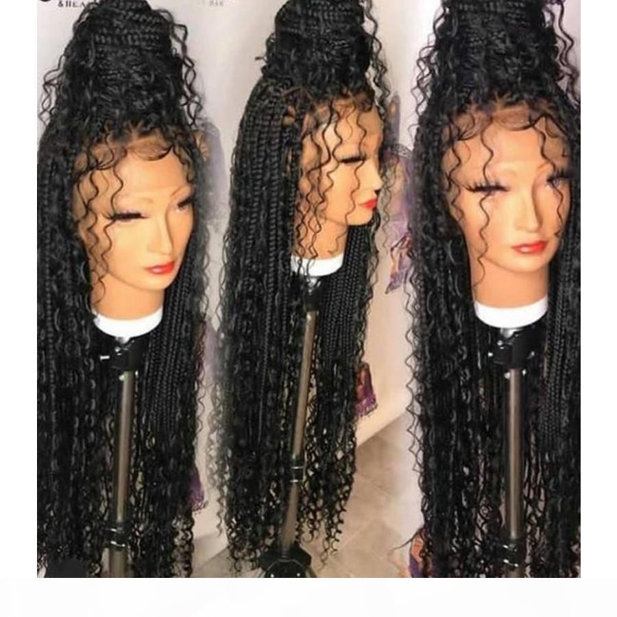 New natural 13X4 Lace Frontal Goddess Box Braids Wigs Curly style free part Synthetic Swiss Lace Front Wigs for black women, Pink
New natural 13X4 Lace Frontal Goddess Box Braids Wigs Curly style free part Synthetic Swiss Lace Front Wigs for black women, Pink