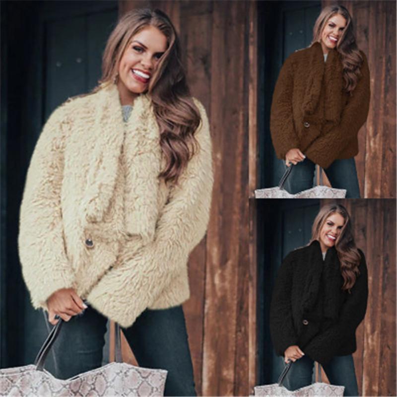 Ladies Lapel Woolen Blends Outerwear Fashion Trend Long Sleeve Cardigan Solid Color Coats Designer Female Winter Button Casual Loose Coat, Black
Ladies Lapel Woolen Blends Outerwear Fashion Trend Long Sleeve Cardigan Solid Color Coats Designer Female Winter Button Casual Loose Coat, Black