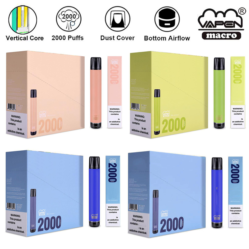 Authentic VAPEN Macro Disposable 2000 Puffs 12 Colors Vape Pen Marco Vertical Coil Puff Plus XXL Bang Switch RM RandM Dispsoables Fume Extra
Authentic VAPEN Macro Disposable 2000 Puffs 12 Colors Vape Pen Marco Vertical Coil Puff Plus XXL Bang Switch RM RandM Dispsoables Fume Extra