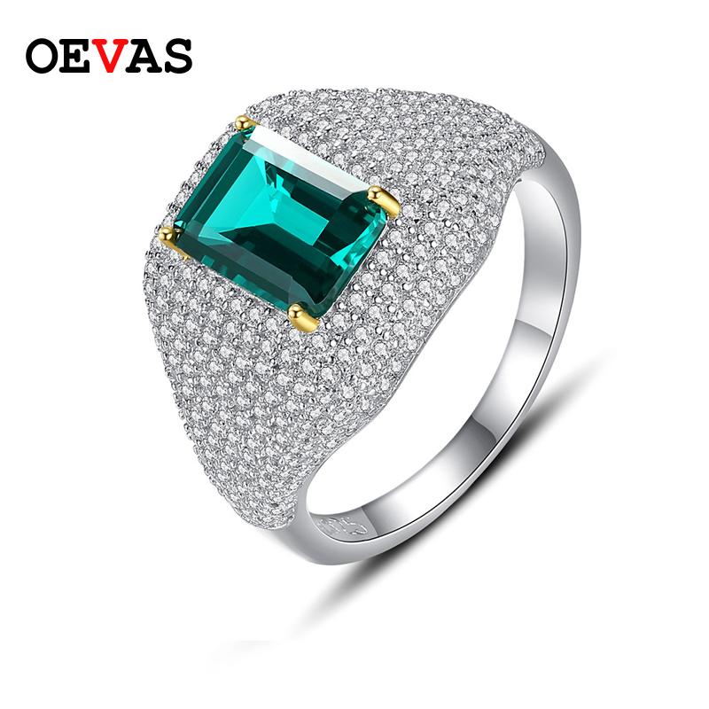 OEVAS Solid 925 Sterling Silver Rings For Women Sparking Full Zircon Created Emerald Gemstone Engagement Wedding Party Jewelry
OEVAS Solid 925 Sterling Silver Rings For Women Sparking Full Zircon Created Emerald Gemstone Engagement Wedding Party Jewelry