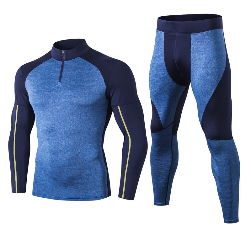 EU Size Men Long Johns High Collar Winter Thermal Underwear Men Rashgard Shirt Warm Compression Underwear Sets Thermo Clothing 201126
