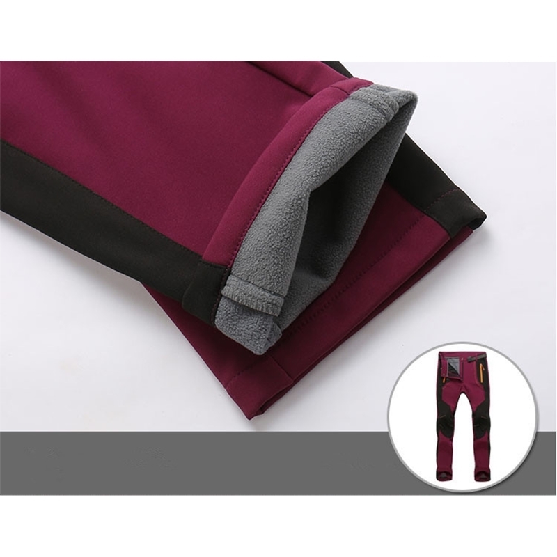 Men's Winter Warm Fleece Shark Skin Cargo Pants Women Stretch Waterproof Casual Pants Sweatpants Tactical Army Work Pants S-5XL 201027