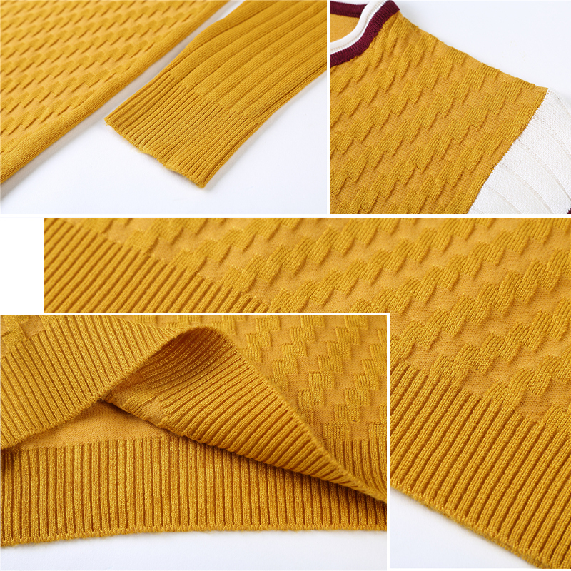 BROWON Brand-sweater Autumn Men's Button V-collar Slim Sweaters Men Elastic Knitted Sweaters Knitted Pullover Men Knitted 201105