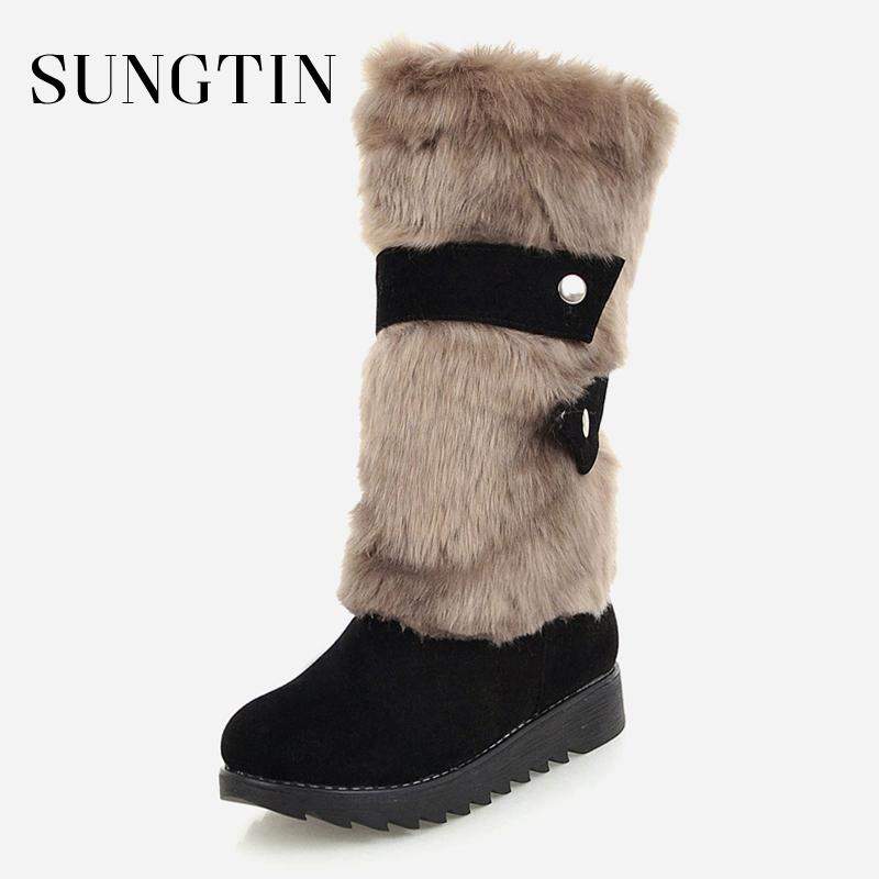 Sungtin 2020 Winter Faux Fur Boots Women Casual Round Toe Mid-Calf Snow Boots Ladies Flock Platform Flat Shoes Large Size, Beige
Sungtin 2020 Winter Faux Fur Boots Women Casual Round Toe Mid-Calf Snow Boots Ladies Flock Platform Flat Shoes Large Size, Beige