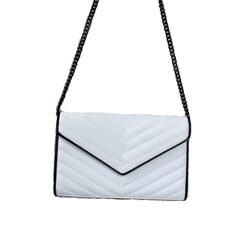 Caviar Cowhide purse Pleated wallet Metal chain bag lady luxury handbag mobile phone bag women genuine leather shoulder bags, 23x14x4cm
Caviar Cowhide purse Pleated wallet Metal chain bag lady luxury handbag mobile phone bag women genuine leather shoulder bags, 23x14x4cm