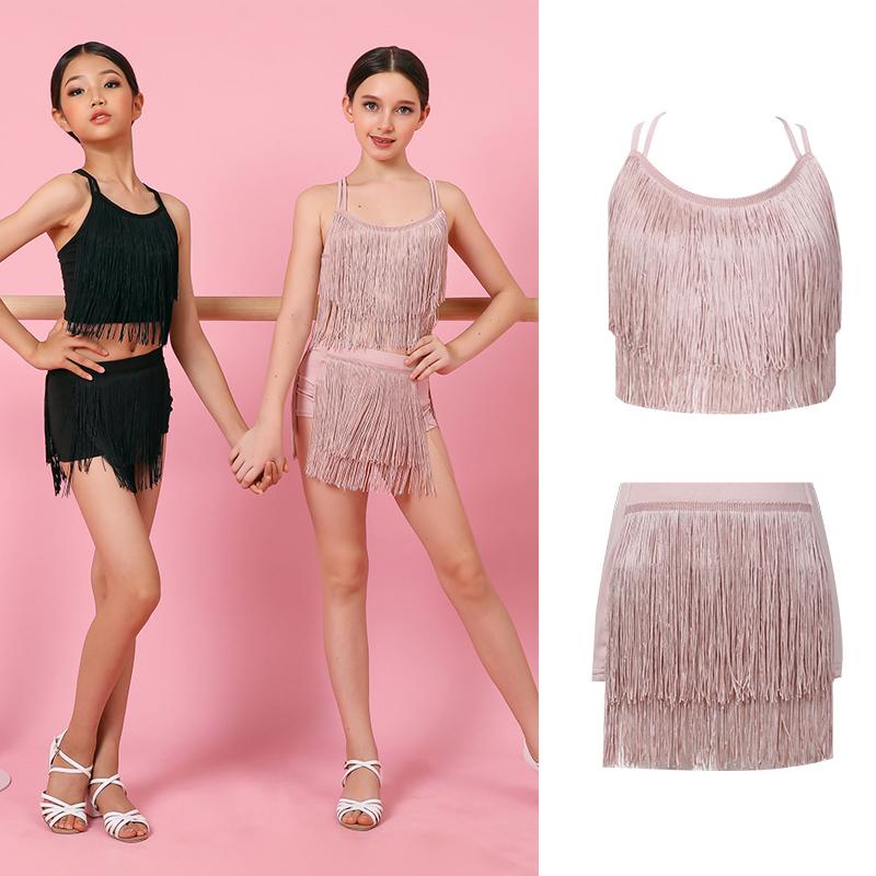 2020 Girls Latin Dance Costumes Practice Dress Children Summer Backless Tops Tassel Shorts Suit Competition Dance Dress DQS4726, Black top
2020 Girls Latin Dance Costumes Practice Dress Children Summer Backless Tops Tassel Shorts Suit Competition Dance Dress DQS4726, Black top