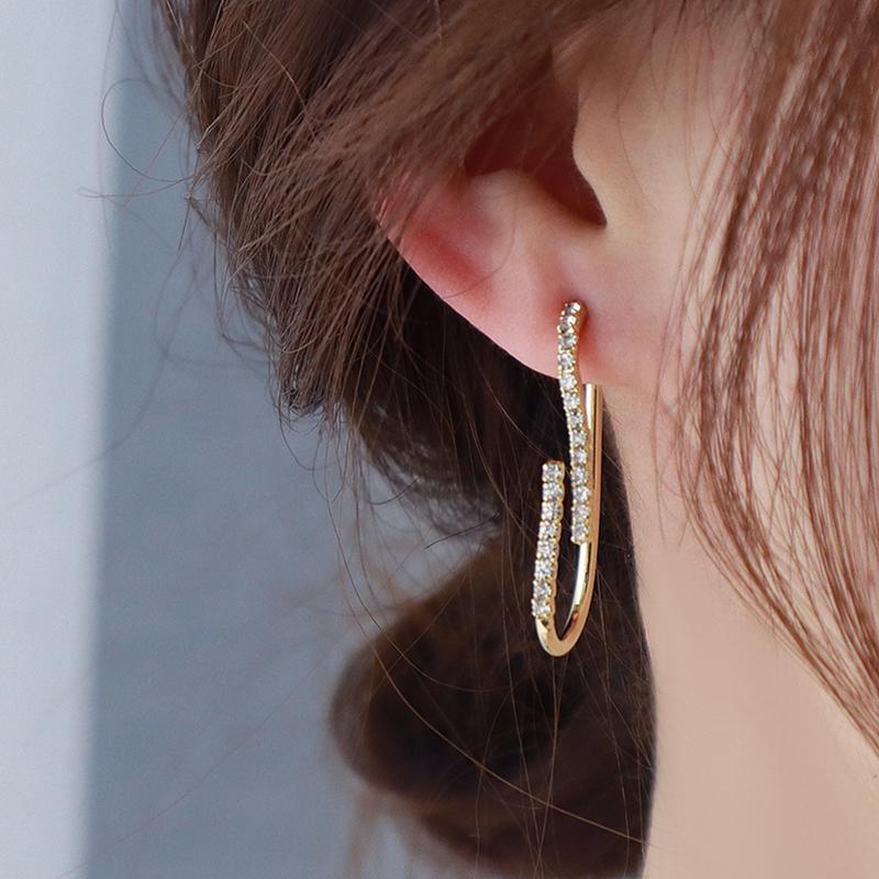 Stud Japanese&Korea Delicate Jewelry 14K Real Gold Zircon Geometric Earrings For Women Luxury Gift
Stud Japanese&Korea Delicate Jewelry 14K Real Gold Zircon Geometric Earrings For Women Luxury Gift