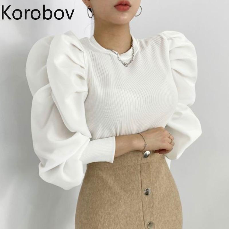 Korobov O Neck Puff Sleeve T Shirt Women Solid Color Patchwork Korean Chic Elegant Tshirts Female New Arrival Tops Camisetas, Black
Korobov O Neck Puff Sleeve T Shirt Women Solid Color Patchwork Korean Chic Elegant Tshirts Female New Arrival Tops Camisetas, Black