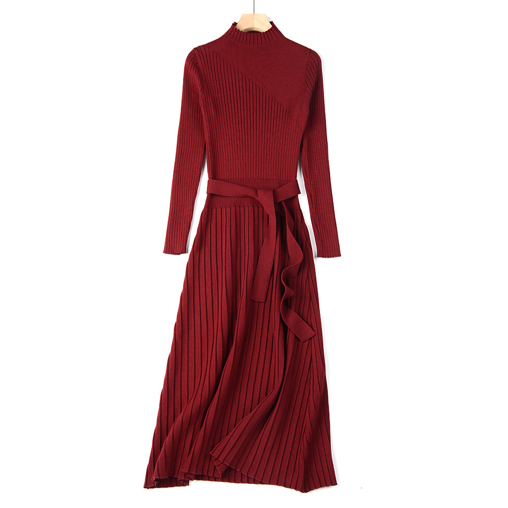 2021 New Turtleneck Long Women Autumn Winter Warm Dress with Sashes a Line Knitted Pullover Sweater Dresses Pull Femme Q802, Black
2021 New Turtleneck Long Women Autumn Winter Warm Dress with Sashes a Line Knitted Pullover Sweater Dresses Pull Femme Q802, Black
