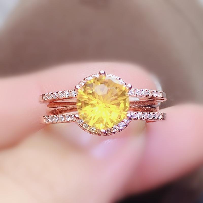 Cluster Rings Natural Real Yellow Citrine Ring Three Styles To Wear 8*8mm 1.8ct Gemstone 925 Sterling Silver Fine Jewelry J215293, Golden;silver
Cluster Rings Natural Real Yellow Citrine Ring Three Styles To Wear 8*8mm 1.8ct Gemstone 925 Sterling Silver Fine Jewelry J215293, Golden;silver