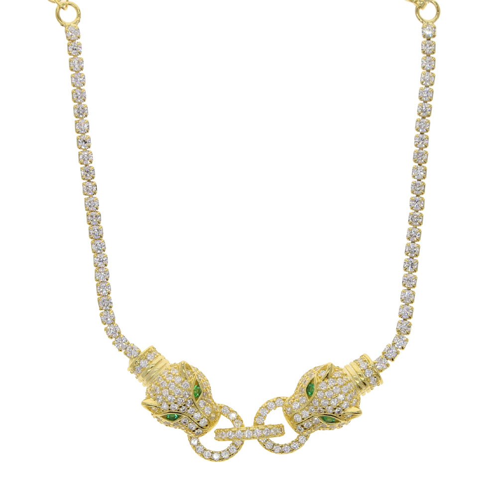 Iced out Hip hop bling micro pave cz women jewelry Fox Animal Bracelet Zirconia Jewelry Gold Color Tennis Bracelets Drop Shipping 15+4cm