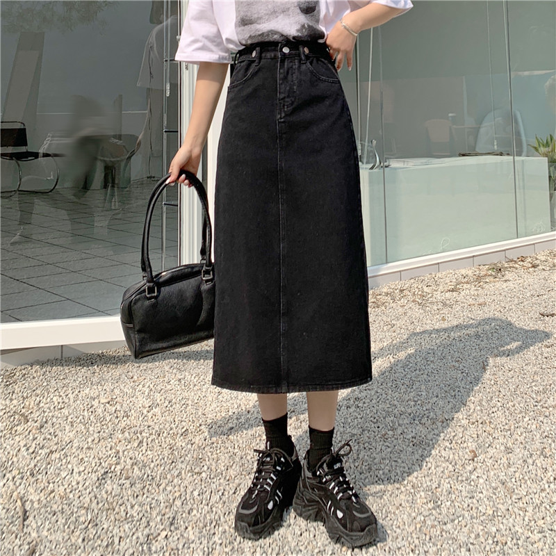 Black Women' 2021 New Spring Split Medium Length High Waist Slim A-line Denim Skirt V1
Black Women' 2021 New Spring Split Medium Length High Waist Slim A-line Denim Skirt V1