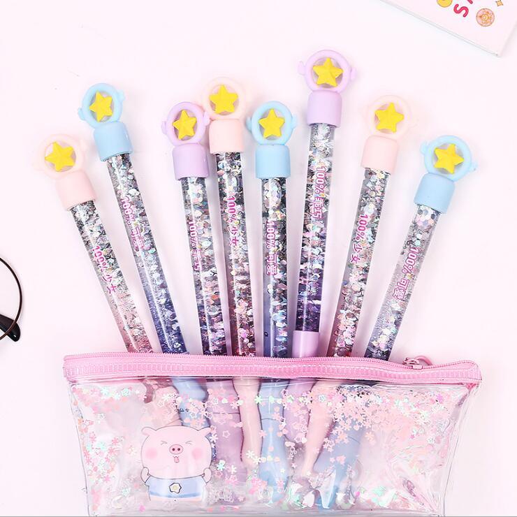24pcs/lot Novelty Stars Shine Quicksands School Gel Ink Writing Pens Office Study Materials Kids Birthday Party Favor Stationery
24pcs/lot Novelty Stars Shine Quicksands School Gel Ink Writing Pens Office Study Materials Kids Birthday Party Favor Stationery