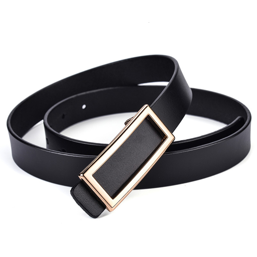 New women's leather smooth buckle belt cow leather belt personalized rectangular casual versatile belt, Black
New women's leather smooth buckle belt cow leather belt personalized rectangular casual versatile belt, Black