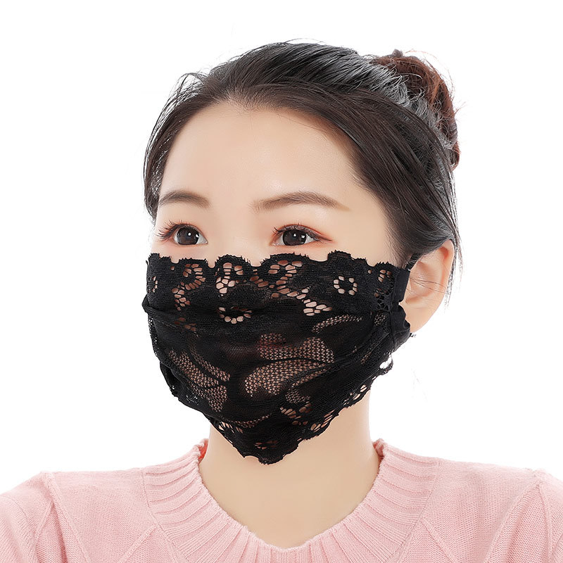 Mask for Face Máscara Ladies Single Layer Black Embroidery Lace Adjustable Mesh Thin Bandage Breathable Mask
Mask for Face Máscara Ladies Single Layer Black Embroidery Lace Adjustable Mesh Thin Bandage Breathable Mask