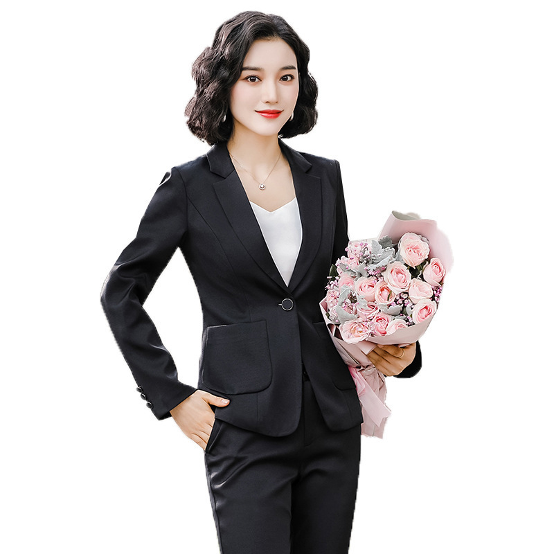 Professional women's pants suit feminine 2020 spring and autumn high quality ladies blazer Fashion trousers interview overalls T200818