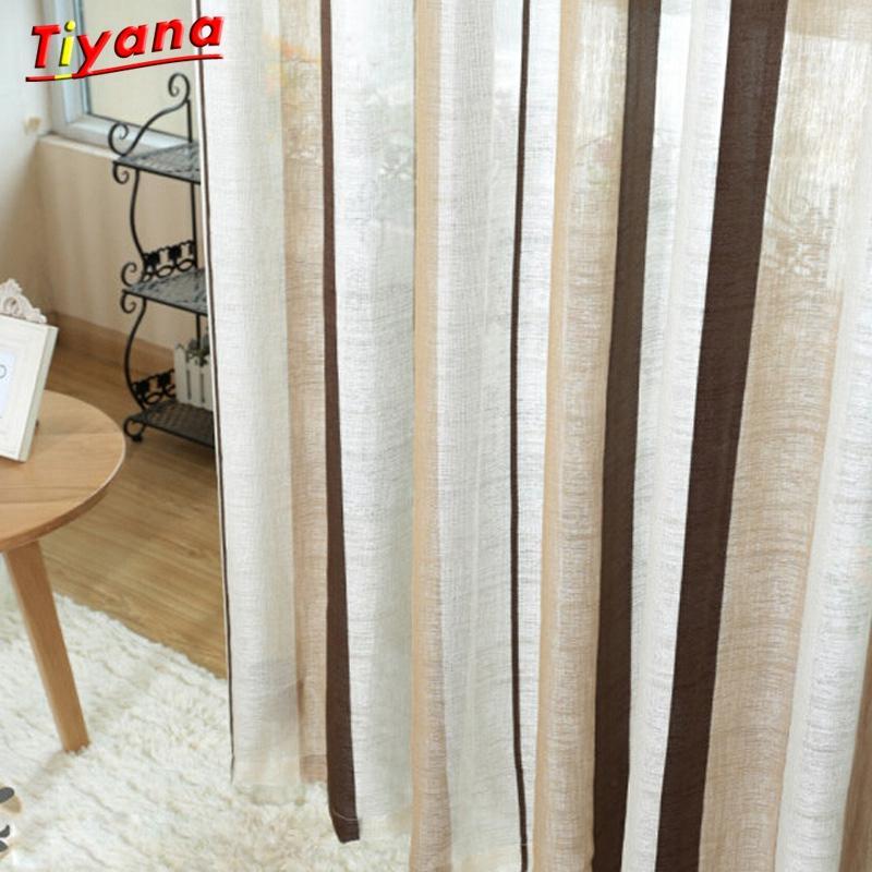 Blind Semi-Blackout CoffeeStriped Linen Curtains Cloth Drapes Voile Tulle for Decoration Living Room Bedroom Balcony WP222 *251, Coffee tulle
Blind Semi-Blackout CoffeeStriped Linen Curtains Cloth Drapes Voile Tulle for Decoration Living Room Bedroom Balcony WP222 *251, Coffee tulle