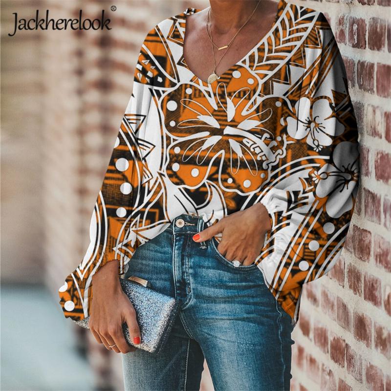 Jackherelook Women Sexy V Neck Blouse Shirt Samoan Floral Print Long Sleeve Shirt Autumn Casual Vintage Tops Chemisier Mujer, Black
Jackherelook Women Sexy V Neck Blouse Shirt Samoan Floral Print Long Sleeve Shirt Autumn Casual Vintage Tops Chemisier Mujer, Black