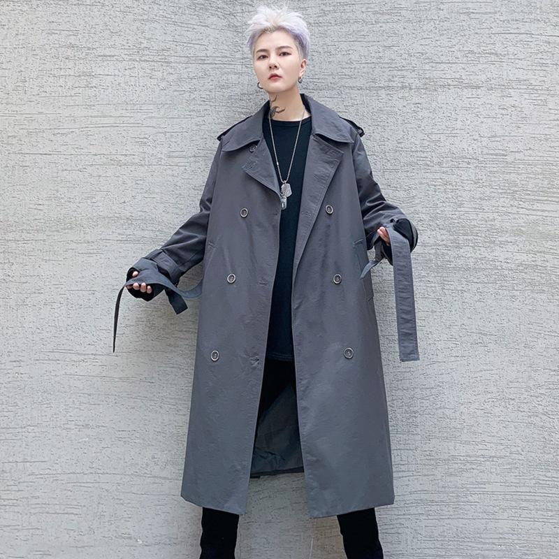 Men's Double Breasted Belt Vintage Slim Fit Casual Long Trench Coat Outerwear Male Women Couple Streetwear Jacket Cloak Overcoat, F417 gray
Men's Double Breasted Belt Vintage Slim Fit Casual Long Trench Coat Outerwear Male Women Couple Streetwear Jacket Cloak Overcoat, F417 gray