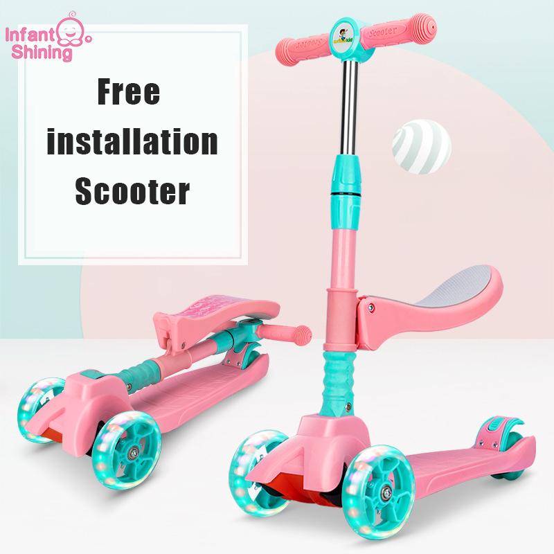 Infant Shining 3in1 Self Balance Scooter Flashing Wheel Adjustable Height Boy Girl Kids Scooter Folding Skateboard For Gift
Infant Shining 3in1 Self Balance Scooter Flashing Wheel Adjustable Height Boy Girl Kids Scooter Folding Skateboard For Gift