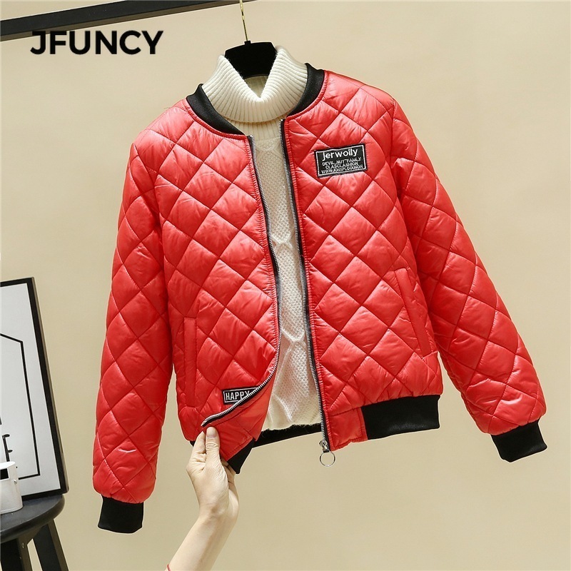 JFUNCY Winter Light Jacket for Women Korean Woman Parkas Female Thin Jackets Coats Plus Size Women's Jacket Cotton Outwear 200928