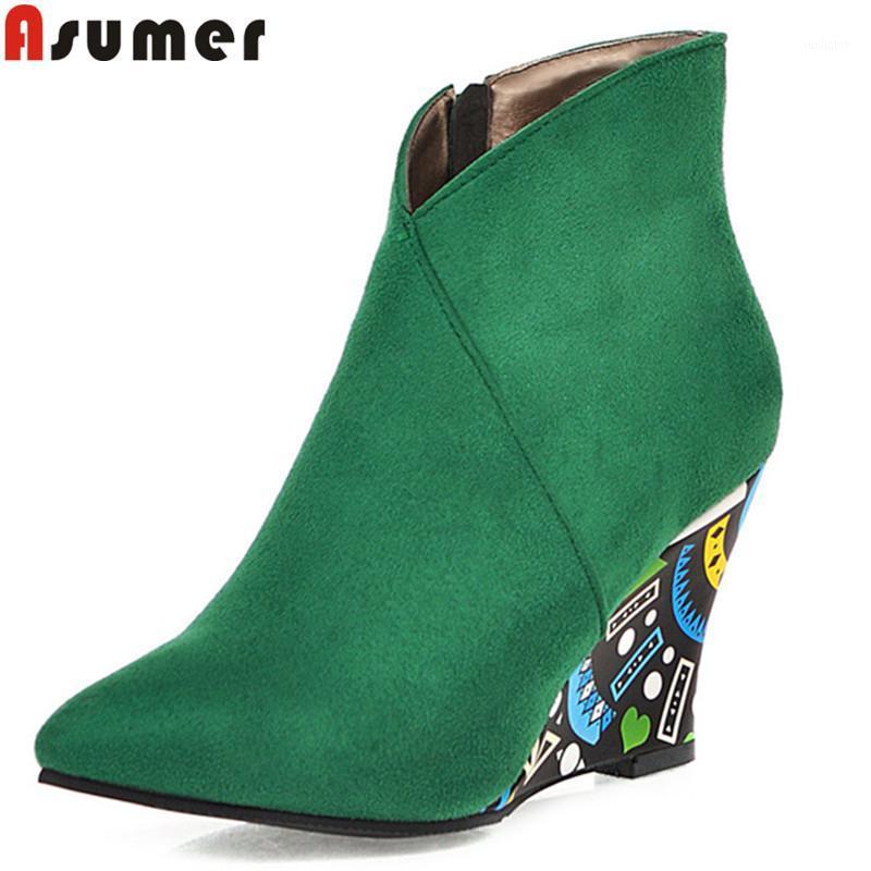 Asumer big size 34-43 fashion ankle boots for women pointed toe ladies autumn winter boots wedges high heels prom 2020 new1, Orange
Asumer big size 34-43 fashion ankle boots for women pointed toe ladies autumn winter boots wedges high heels prom 2020 new1, Orange
