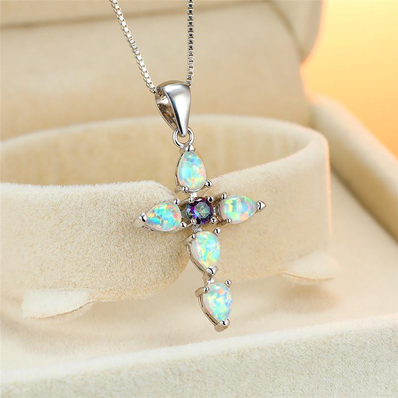 Elegant Female Green Crystal Pendant Necklace Trendy Opal Chain Necklaces For Women Charm Bridal Cross Wedding Necklace
Elegant Female Green Crystal Pendant Necklace Trendy Opal Chain Necklaces For Women Charm Bridal Cross Wedding Necklace
