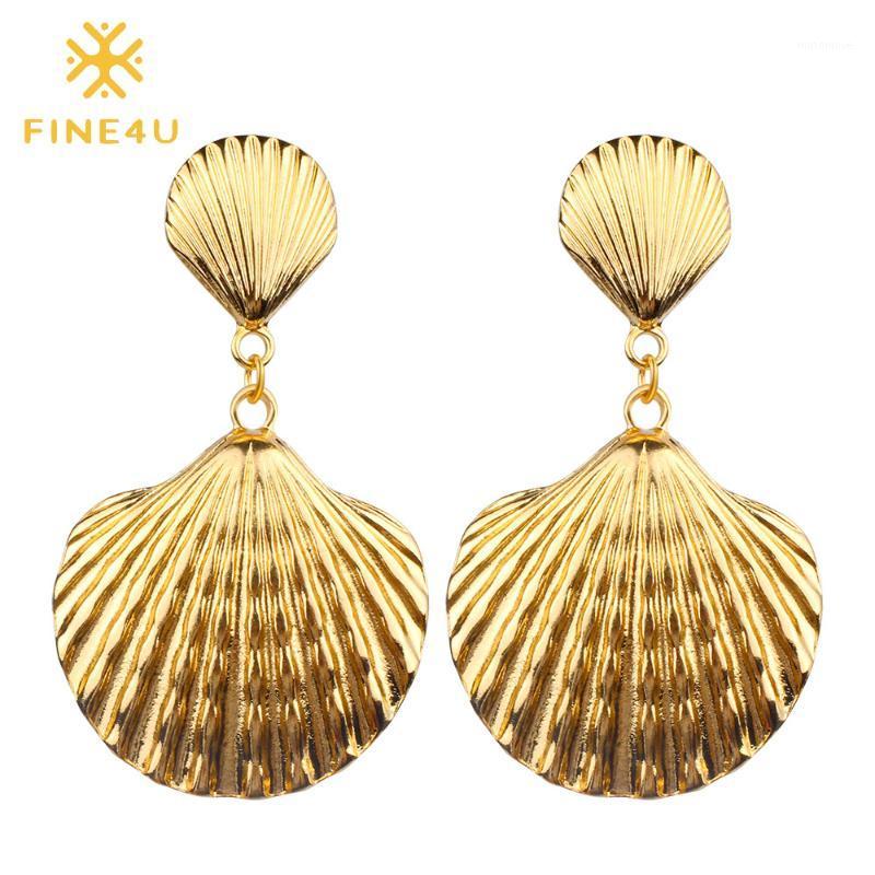 FINE4U E072 Big Natural Sea Shell Dangle Earrings For Women Gold Color Shells Drop Earrings Beach Boho Jewelry1
FINE4U E072 Big Natural Sea Shell Dangle Earrings For Women Gold Color Shells Drop Earrings Beach Boho Jewelry1