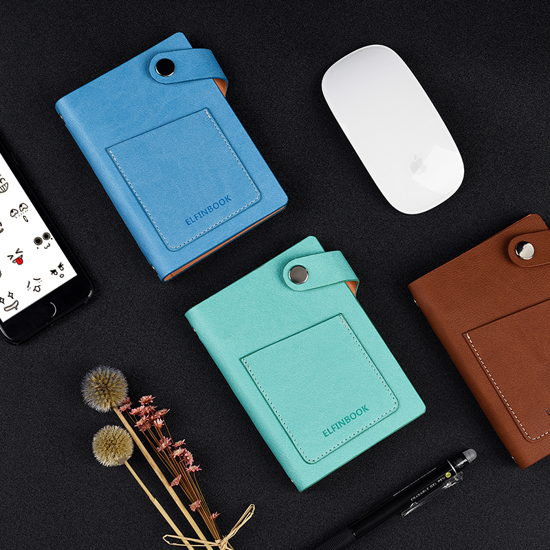 Elfinbook Mini Smart Reusable Erasable Faux Leather Notebook Paper Notepad Diary Journal Office School Travelers Like Rocketbook T200727