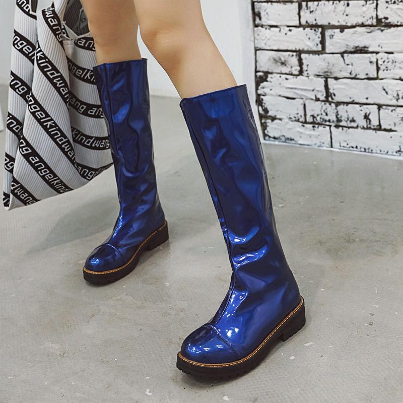 women knee high boots mid heels shoes woman booties shiny patent leather warm shoe chaussures femme zapatos mujer sapato NH336, Black
women knee high boots mid heels shoes woman booties shiny patent leather warm shoe chaussures femme zapatos mujer sapato NH336, Black