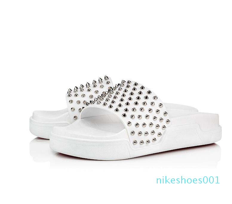 Designer Men Slides Sandals Summer Red Bottom Pool Fun Flat Beach Sandals Boy Slippers Flip Flops With Spike Sandal With Box xz5
Designer Men Slides Sandals Summer Red Bottom Pool Fun Flat Beach Sandals Boy Slippers Flip Flops With Spike Sandal With Box xz5