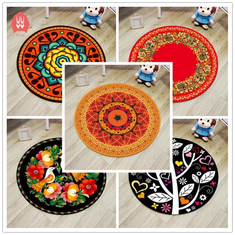 60/80cm Round Carpets Colorful Flowers Birds Print Carpet Anti-slip Rugs Tree Pattern Mat Home Decor Floor Mat for Living Room1 
60/80cm Round Carpets Colorful Flowers Birds Print Carpet Anti-slip Rugs Tree Pattern Mat Home Decor Floor Mat for Living Room1