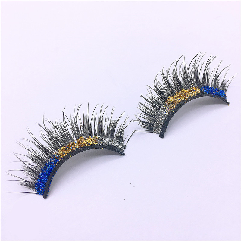 3D Mink Eyelashes Exaggerated Stage Glitter Eye Lash Blue Gold Silver Flash Powder Mixed Shimmer False Eyelash for Show Makeup
3D Mink Eyelashes Exaggerated Stage Glitter Eye Lash Blue Gold Silver Flash Powder Mixed Shimmer False Eyelash for Show Makeup