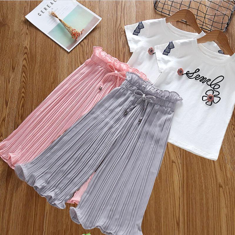 Girls Clothing Sets Summer Fashion Girls Short Sleeve Letter Print T-shirt Tops+Casual Ruffle Loose Pants 2Pcs Clothes1, Grey
Girls Clothing Sets Summer Fashion Girls Short Sleeve Letter Print T-shirt Tops+Casual Ruffle Loose Pants 2Pcs Clothes1, Grey