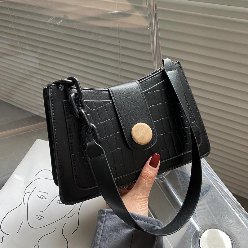 Crocodile Pattern Baguette Handbag for Women 2021 Candy Color Chain Ladies Small Shoulder Bags Fashion Design Leather Armpit Bag, Black
Crocodile Pattern Baguette Handbag for Women 2021 Candy Color Chain Ladies Small Shoulder Bags Fashion Design Leather Armpit Bag, Black