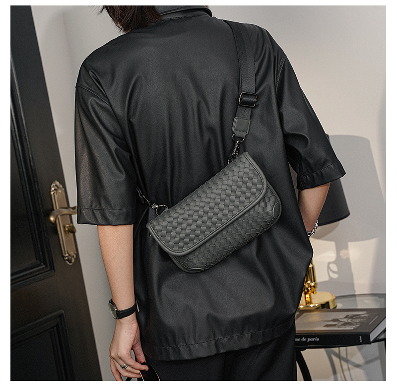 shoulder bags messenger designer mens crossbody bag Crochet solid color weave pattern Lozenge Knitting simple dicky0750 HBP