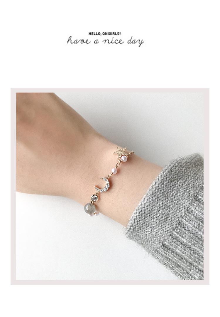 New Korean design new high end jewelry luxury adjustable zircon moon pentastar girl ball Bangle party
New Korean design new high end jewelry luxury adjustable zircon moon pentastar girl ball Bangle party