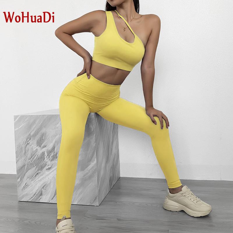 WOHUADI Oblique Shoulder Sports Bra Fitness Women Yoga Set Gym Push Up Leggings Workout Running Suit Sportswear Athletic, Pink
WOHUADI Oblique Shoulder Sports Bra Fitness Women Yoga Set Gym Push Up Leggings Workout Running Suit Sportswear Athletic, Pink