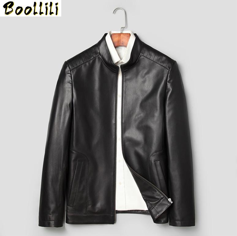 Boollili Men's Leather Jacket Spring Autumn Genuine Sheepskin Leather Jacket Men Casual Coats and Jackets, Black
Boollili Men's Leather Jacket Spring Autumn Genuine Sheepskin Leather Jacket Men Casual Coats and Jackets, Black