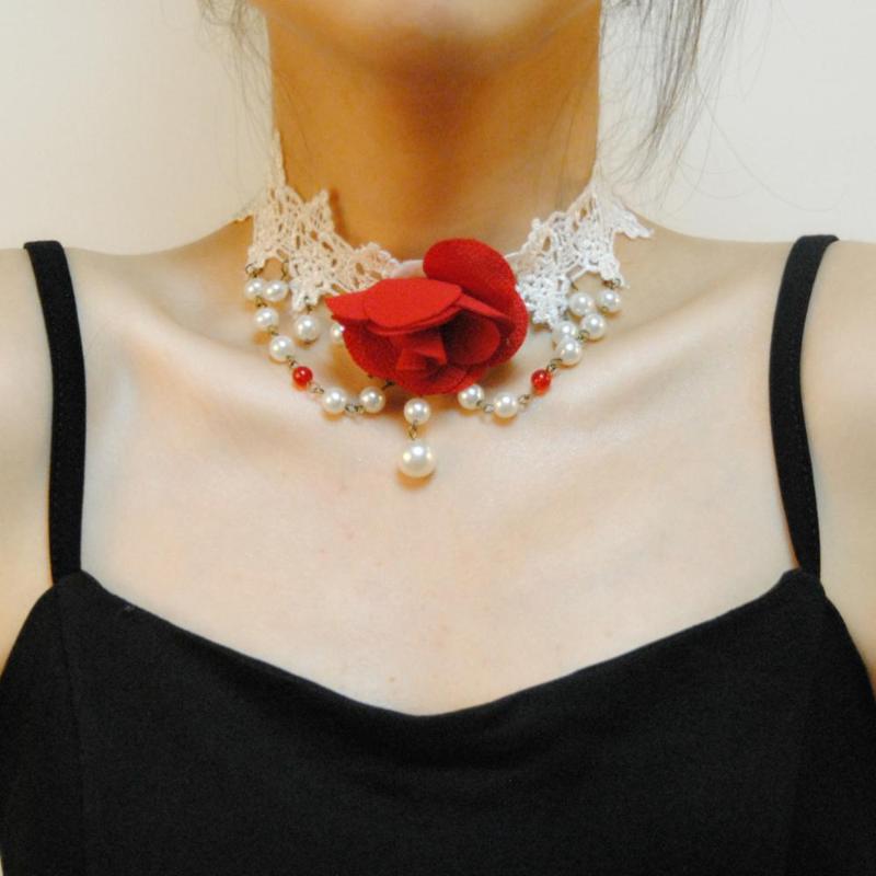 Handmade Vintage Choker Necklace White Lace Statement Necklace for Women Accessories Lady Gothic Wedding Jewelry
Handmade Vintage Choker Necklace White Lace Statement Necklace for Women Accessories Lady Gothic Wedding Jewelry
