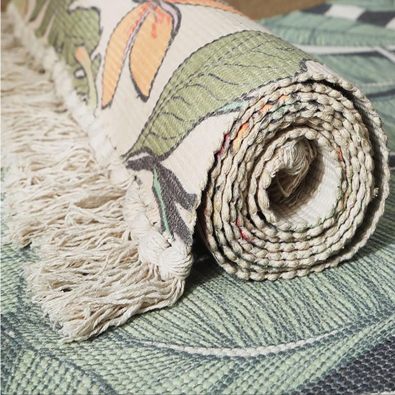100% Cotton Printed Rugs Decorative Flower Tassels Hand Woven Rag Rug Entryway Carpet Mat for Laundry Room Living Room Kitchen, Midsummer time
100% Cotton Printed Rugs Decorative Flower Tassels Hand Woven Rag Rug Entryway Carpet Mat for Laundry Room Living Room Kitchen, Midsummer time