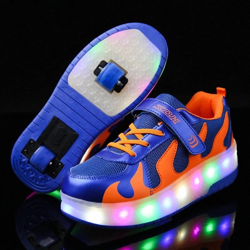 Two Wheels Blue Black Luminous Sneakers Led Light Roller Skate Shoes for Children Kids Shoes Boys Girls Light Up Unisex #tL6Y
Two Wheels Blue Black Luminous Sneakers Led Light Roller Skate Shoes for Children Kids Shoes Boys Girls Light Up Unisex #tL6Y
